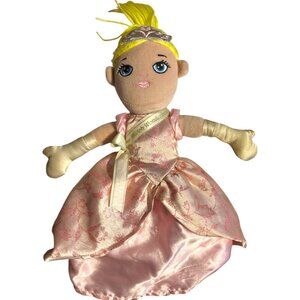 Dutch Wonderland Princess Brooke 16"‎ plush doll yellow yarn hair and pink dress